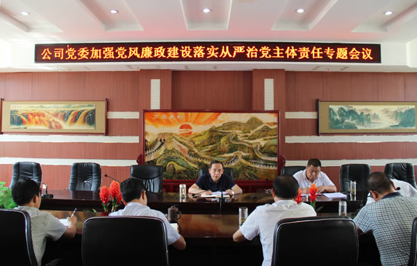 隴運集團公司黨委召開加強黨風(fēng)廉政建設(shè)，全面從嚴(yán)治黨落實主體責(zé)任專題會議
